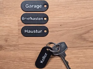 Schlüsselanhänger / Schlüsselbeschriftung
