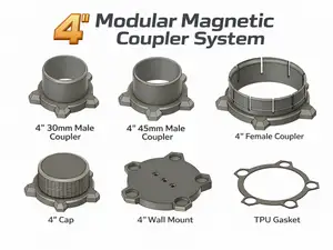 4 Inch Magnetic Exhaust Pipe Coupler System