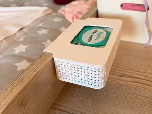 Rattan-Style Wet Wipe Box for Changing Table