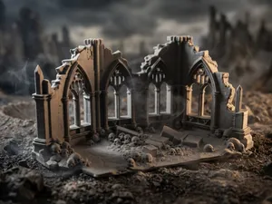 Gotische Schädelruine - Längsteil