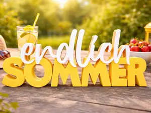 Schriftzug endlich Sommer