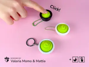 Clicker Wasabi , Clicky Keychain NoStress Toy
