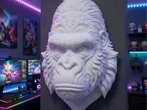 Amazing Gorilla Head Wall Mount