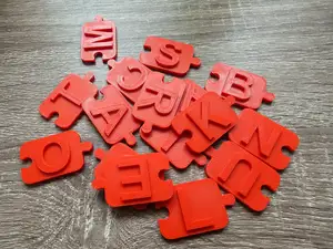 Alphabet puzzle letter tiles