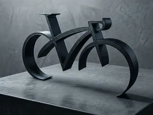 Scultura Bicicletta Minimalista - Astratta