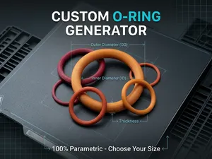 Custom O-Ring Generator (Parametric & Flexible)