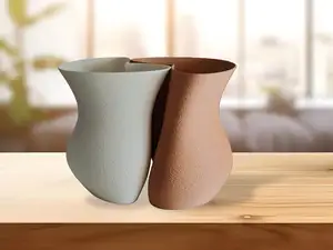 double heart vase rotated