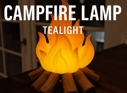 Campfire tealight lamp