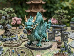 DnD Oriental Lung Dragon miniature