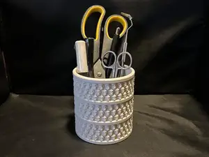 Roman Gothic Skull Column Desk Organizer