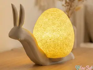 Easter Bunny Snail Lamp (tea light holder)