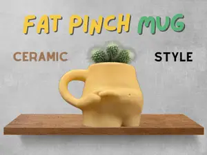 Fat Pinch Mug - Ceramic Pottery Style
