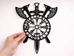 Vegvísir Viking Wall Art – Nordic Wall Decor