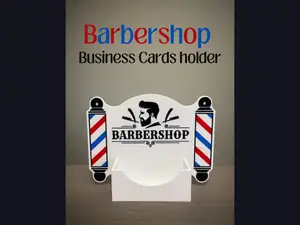 Barbershop business card holder
