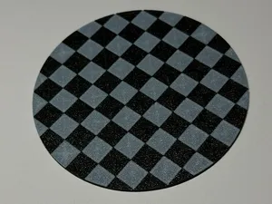 Retro chessboard pattern coaster