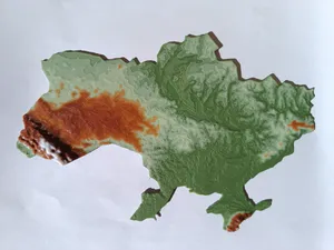 Terrain Map - Colored - Ukraine - No AMS Nedded