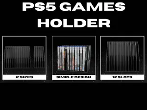 Disk Case Holder for Shelf – 12 Slots