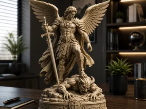 Archangel Michael Defeating the Demon-Epic Statue