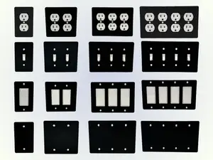 Flat Edge Electrical Covers, Gang Plates