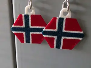 Norwegian flag earrings