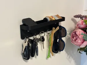 Minimal Wall Key Holder–Hidden or Visible Mounting