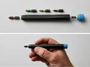 Screwy: Compact EDC pencil screwdriver (hex bits)