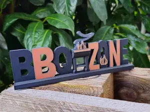 BBQ Zone - Dekoratives Schild