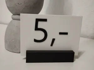 Anpassbares Preisschild mit Ständer