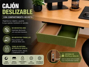Cajón Deslizable para Escritorio con Pestillo 
