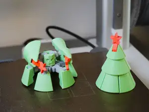 Transforming Christmas Tree Golem