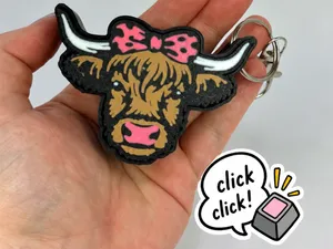 Cute Highland Cow Keycap Clicker  | Fidget Clicker