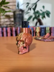 Ornate Skull Clipper Case