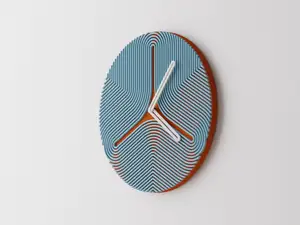 Wall clock. Two Tone Minimalist Satisfying Clock
