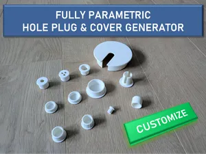 Parametric Hole Plug & Cover Cap Generator