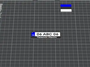 3D Model Plaka Tasarım Anahtarlık