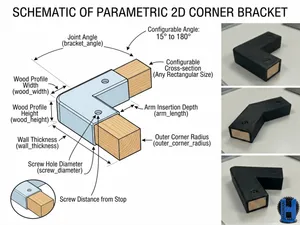 2D Corner Bracket / Connector Generator Customizer