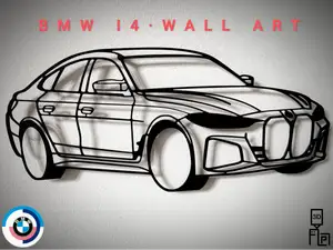 BMW i4 SILHOUETTE WALL ART