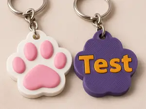 Katzenpfoten Schlüssel Anhänger personalisierbar