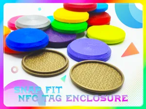 Round NFC Tag Snap-Fit Enclosure