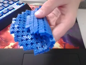 fabric circle with small squares