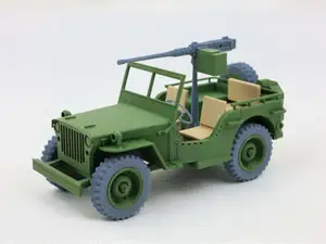 Jeep Willys MB Army Truck with machine gun V3