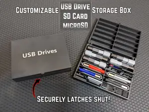 Customizable USB Drive Storage Box (and SD cards)