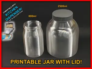 Printable Jar (800ml+2500ml) with Lid