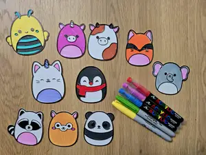 Squishmallows Pack 2 DIY Coloring Cute Animal Fun
