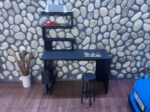 desck 1:18 dollhouse garage diorma footstool