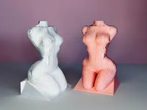 Beauty women stripe statute home decoration