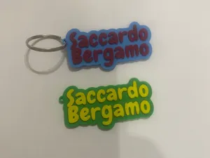 Portachiavi con 2 Righe di Testo 3D Personalizzato