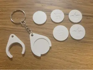 Shopping cart coins with holder