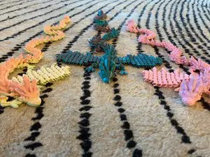 Cute Crystal Dragon with Flexi Wings Fabric Scale