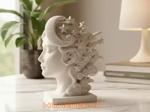 Nature Muse Sculpture – Modern Botanical Statue